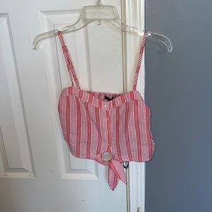 Red and white crop tank. Forever 21 size large